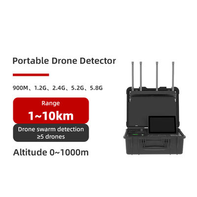 acheter Détecteur de drones portables à longue portée de 10 km avec couverture pleine bande et alertes en temps réel pour la détection des drones et la solution RF anti-drone fabrication en ligne