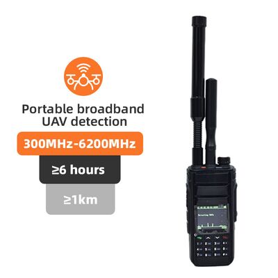 acheter Détecteur de drone portable 2KM 300M~6.2Ghz 1.5G 2.4G 5.2G 5.8G Système de détection de drone FPV Dji portable fabrication en ligne