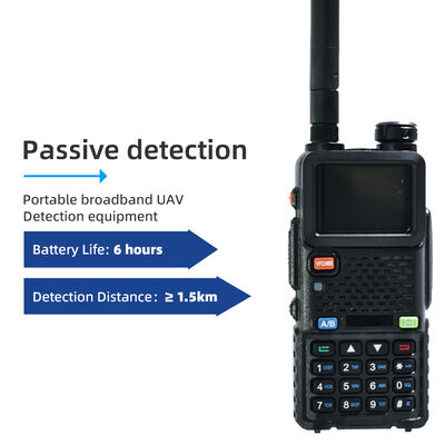 1.5KM Range 300-6000MHz Portable Handheld Drone Detector Anti Drone System for UAV Detection