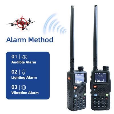 acheter Détection de drone portable Portée de 2 km Détecteur de drone bimode 300-6200 MHz avec avertissement très précoce et surveillance Large gamme de modèles de détection Couverture complète de la bande de fréquence fabrication en ligne