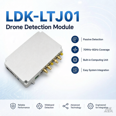 acheter Module de détection de drones de haute précision 70-6000 MHz: unité informatique intégrée pour identifier les empreintes digitales électroniques DJI et Autel pour les systèmes anti-drones fabrication en ligne