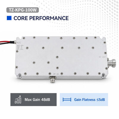 Acheter Module d'amplificateur RF haute puissance 100W 300-2700MHz Température intégrée VSWR & ALC Protection Couverture à large bande pour les systèmes de sécurité à basse altitude fabrication en ligne