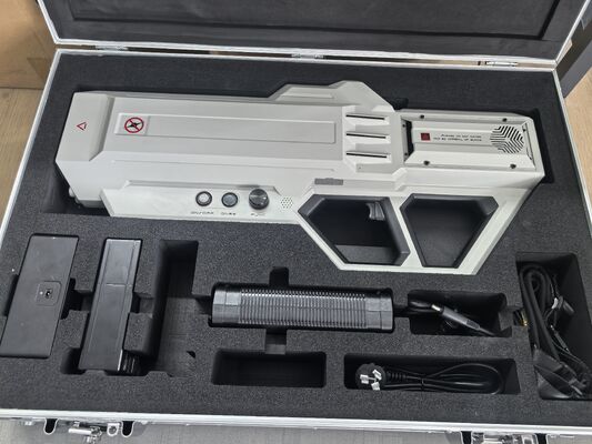 Handheld Anti-Drone System with 300–6GHz Jamming Range Integrated Detection and Countermeasure for UAV and Operator Positioning