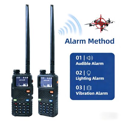 Détecteur de drones portatif 300-6000MHz Détection de drones portables avec récepteur hybride analogique numérique